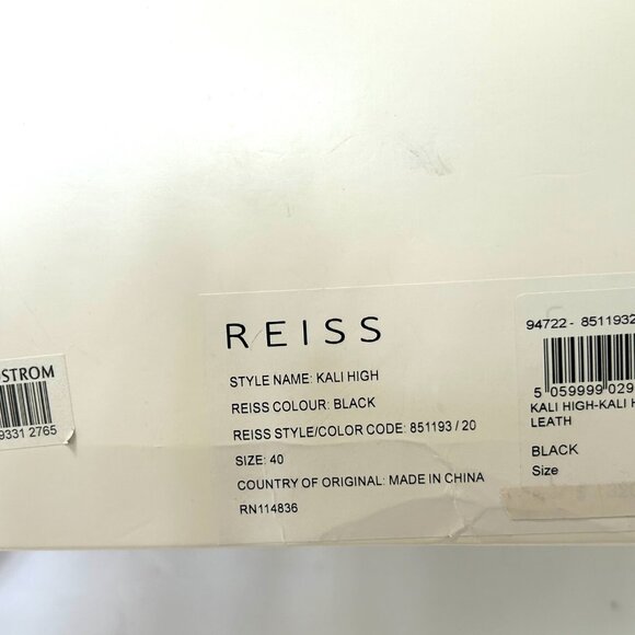 New REISS Kali Black Strappy Wrap Sandals Heels Eu 40 US 10 but Fits 9.5 - Picture 10 of 11